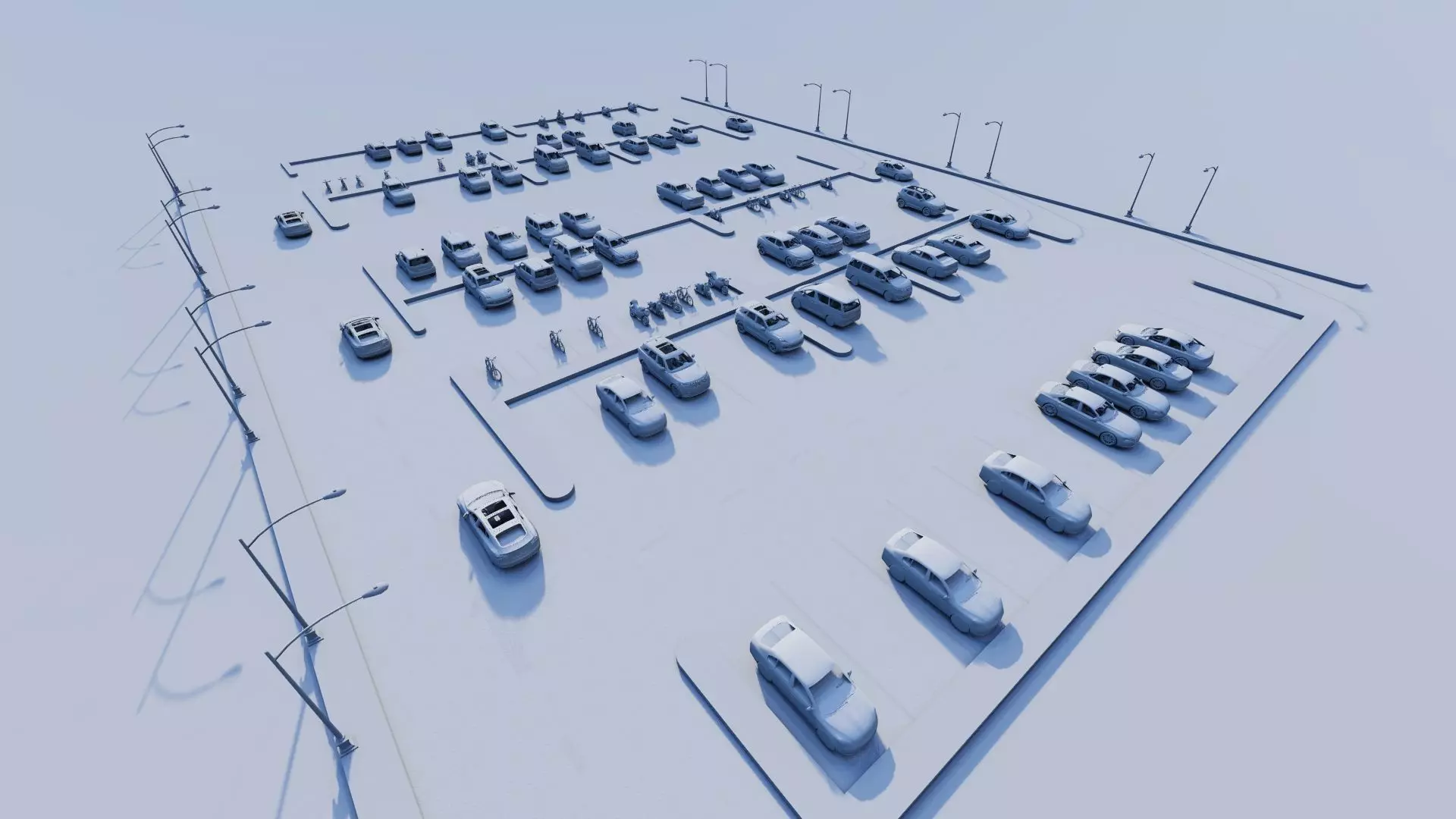 Parking-Parking Lot 3D model_18