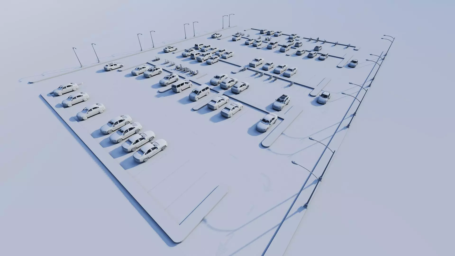 Parking-Parking Lot 3D model_13