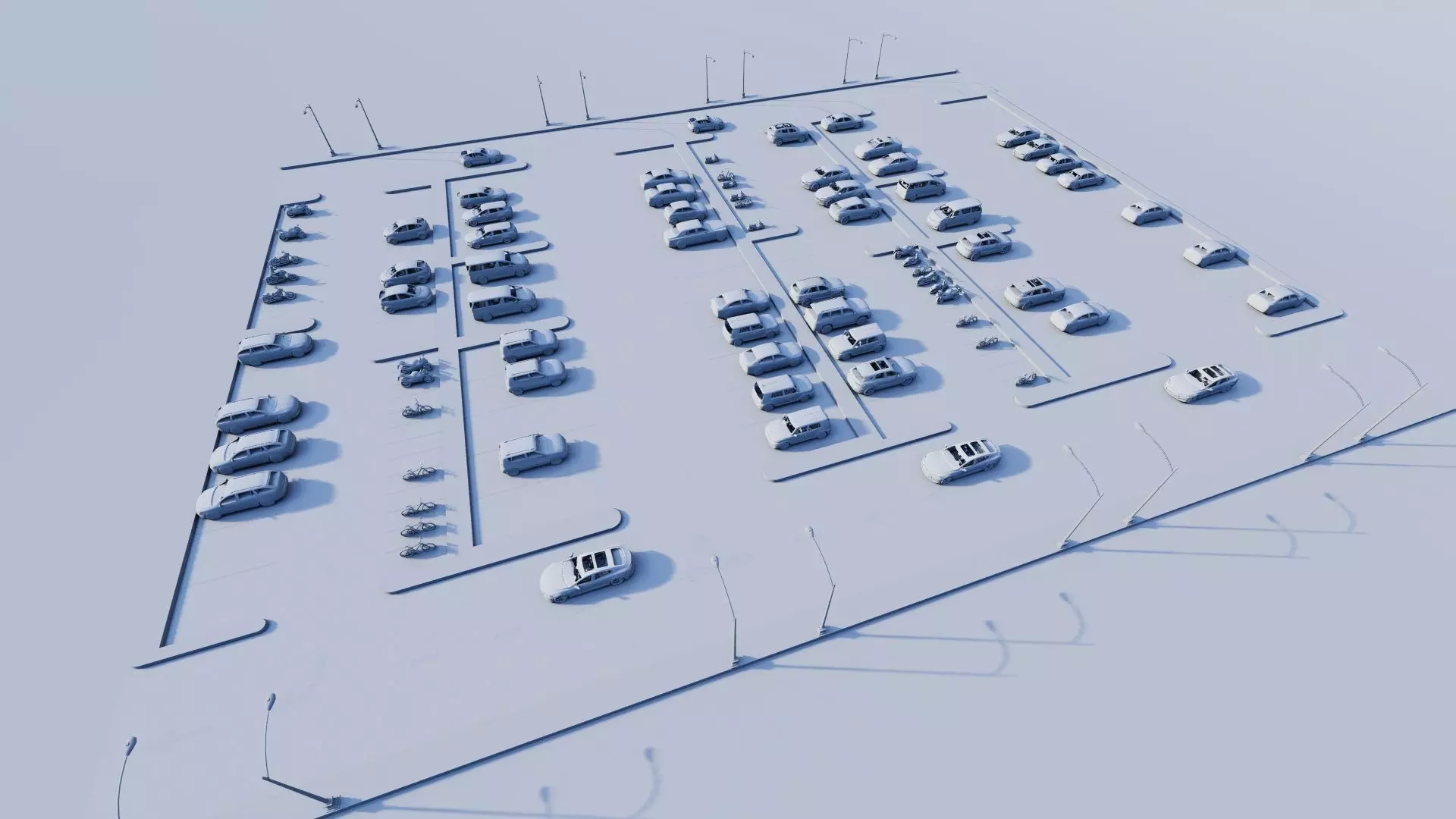 Parking-Parking Lot 3D model_17