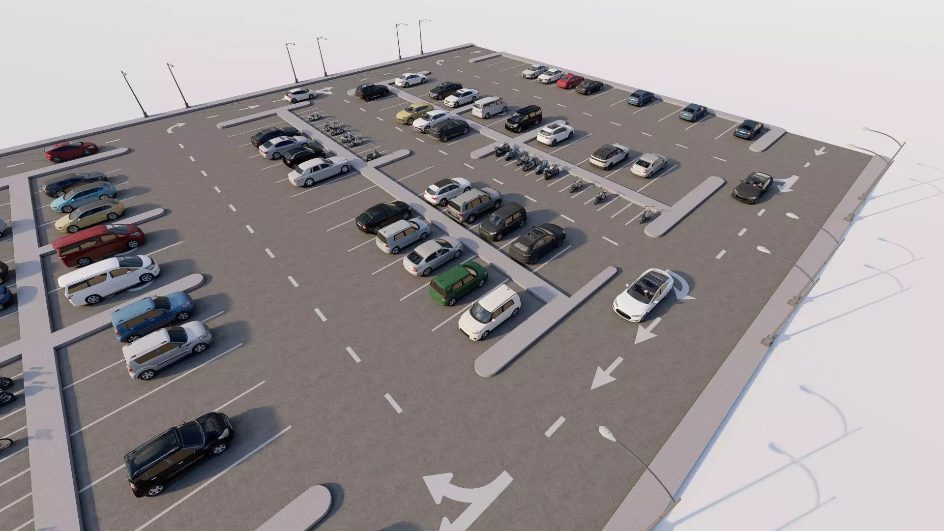 Parking-Parking Lot 3D model_8
