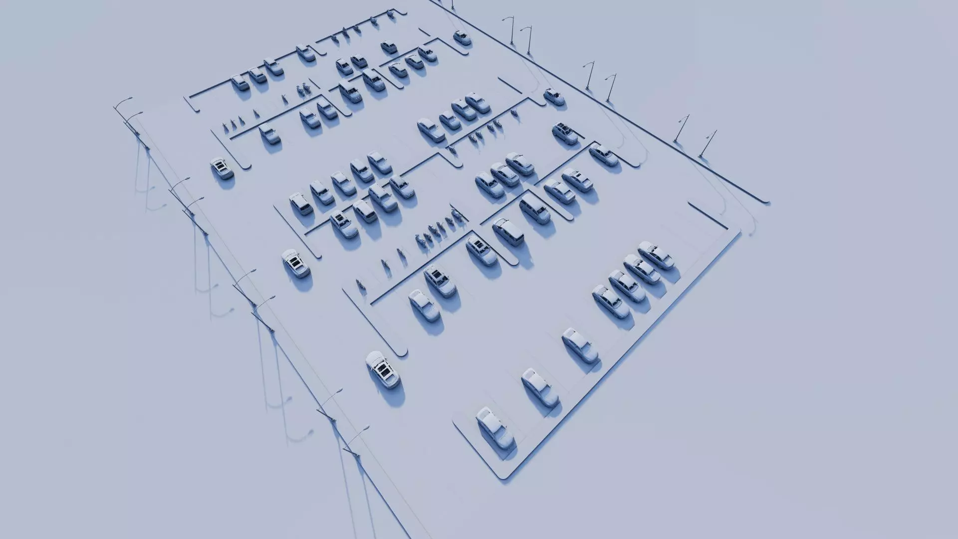 Parking-Parking Lot 3D model_14