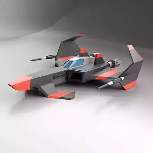 Space dragon lowpoly spaceship Low-poly 3D model Space dragon lowpoly spaceship Low-poly 3D model