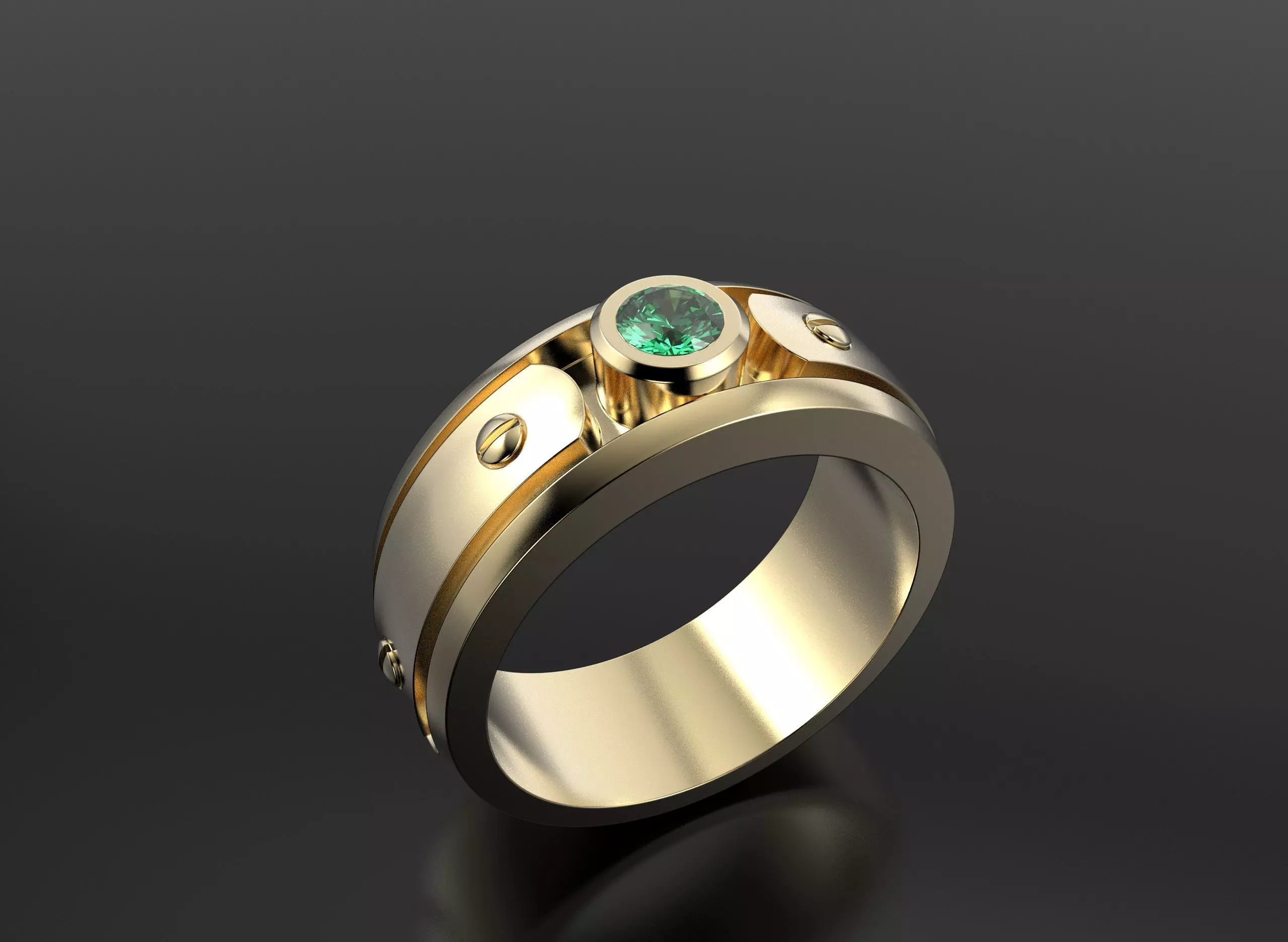 Ring with bolts  3D print model_1