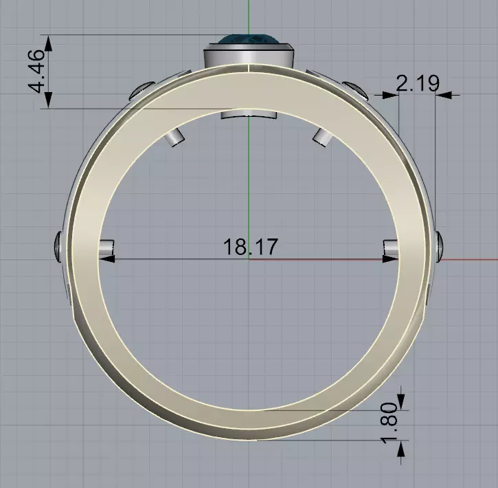 Ring with bolts  3D print model_5