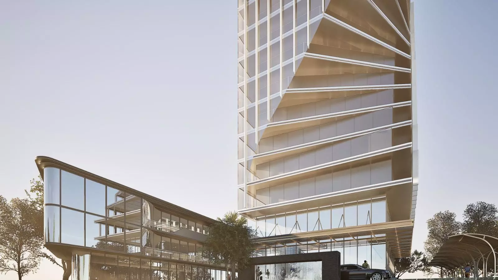 Modern Commercial High-Rise 3D Model Low-poly 3D model_9