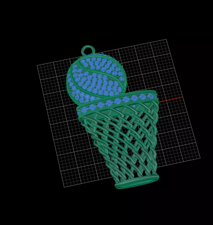 basketball pendant Free 3D print model