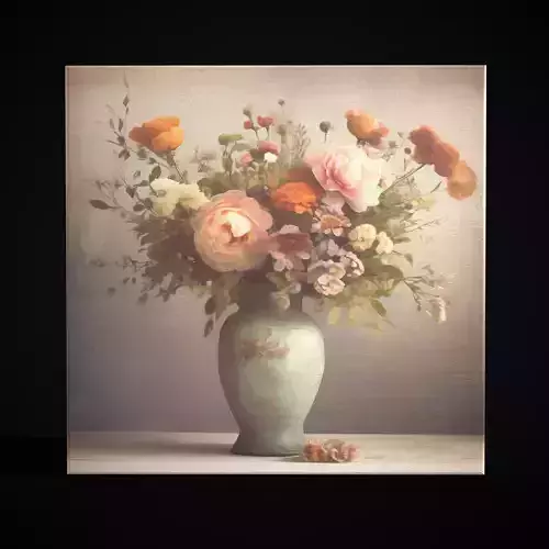 Vintage Flowers Painting Two 