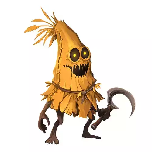 Solisher the Haunted from Straw Fiend Stilyzed low-poly