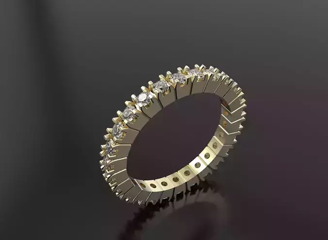 Full circle diamonds ring