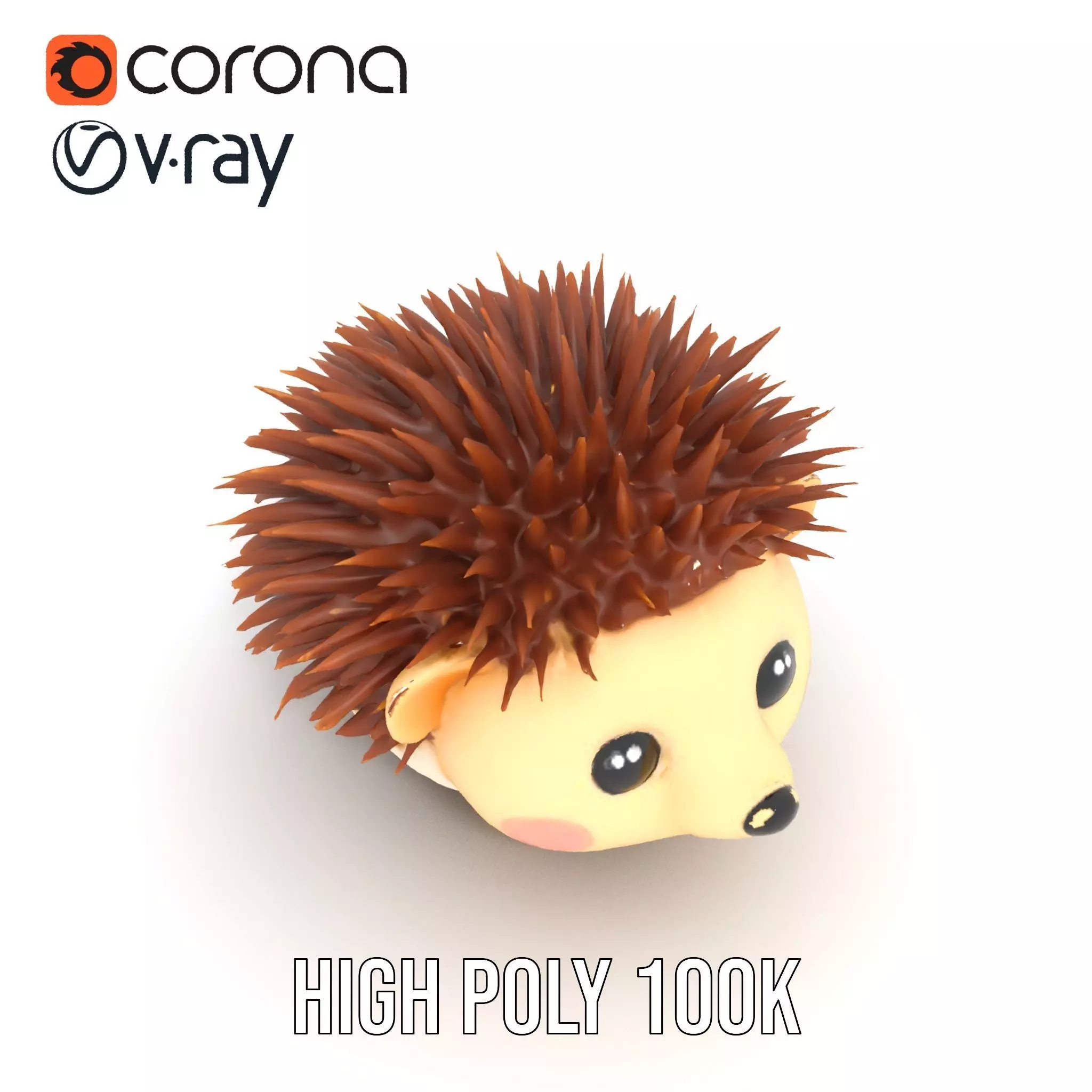 Cute Hedgehog Character model pack Low-poly 3D model_10