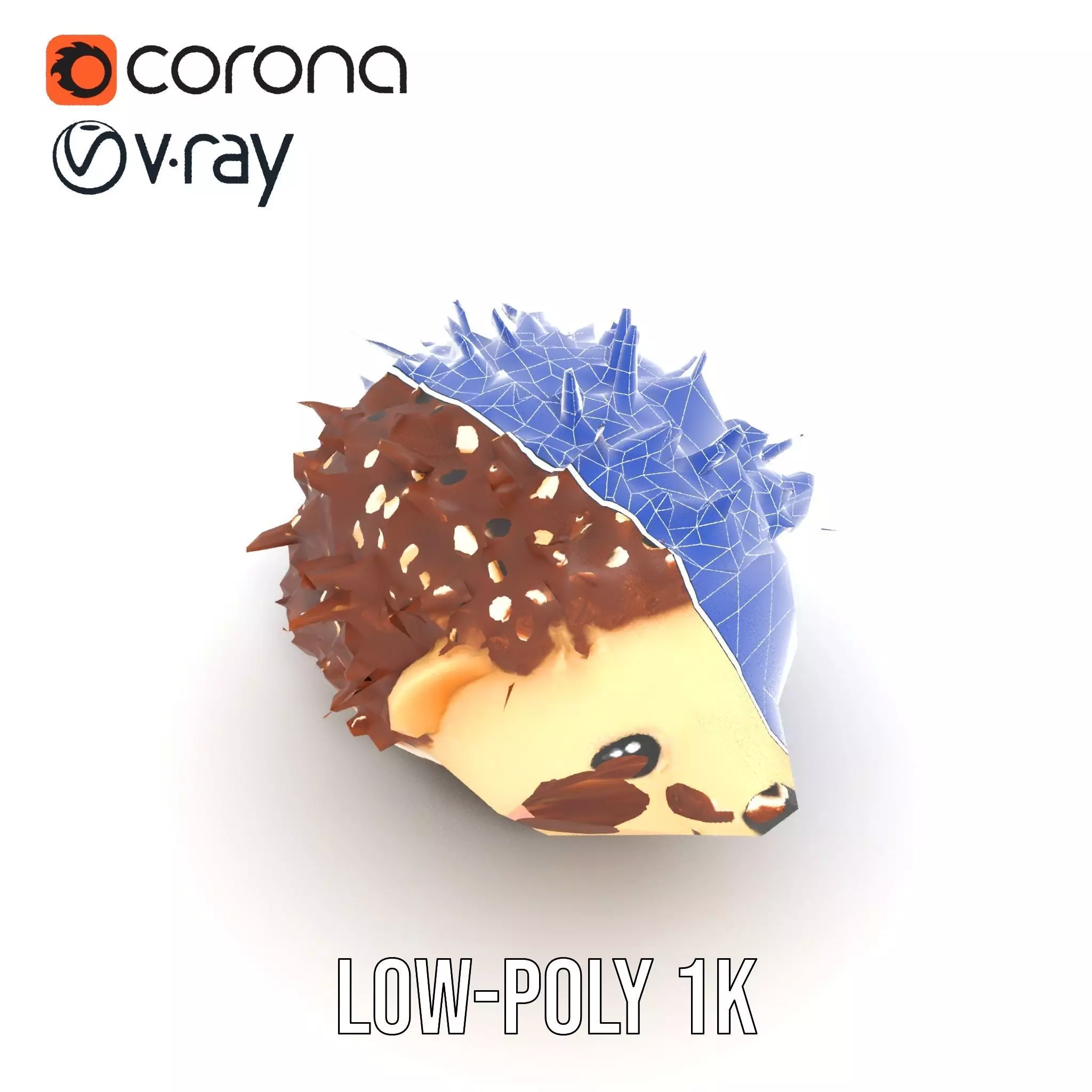 Cute Hedgehog Character model pack Low-poly 3D model_24