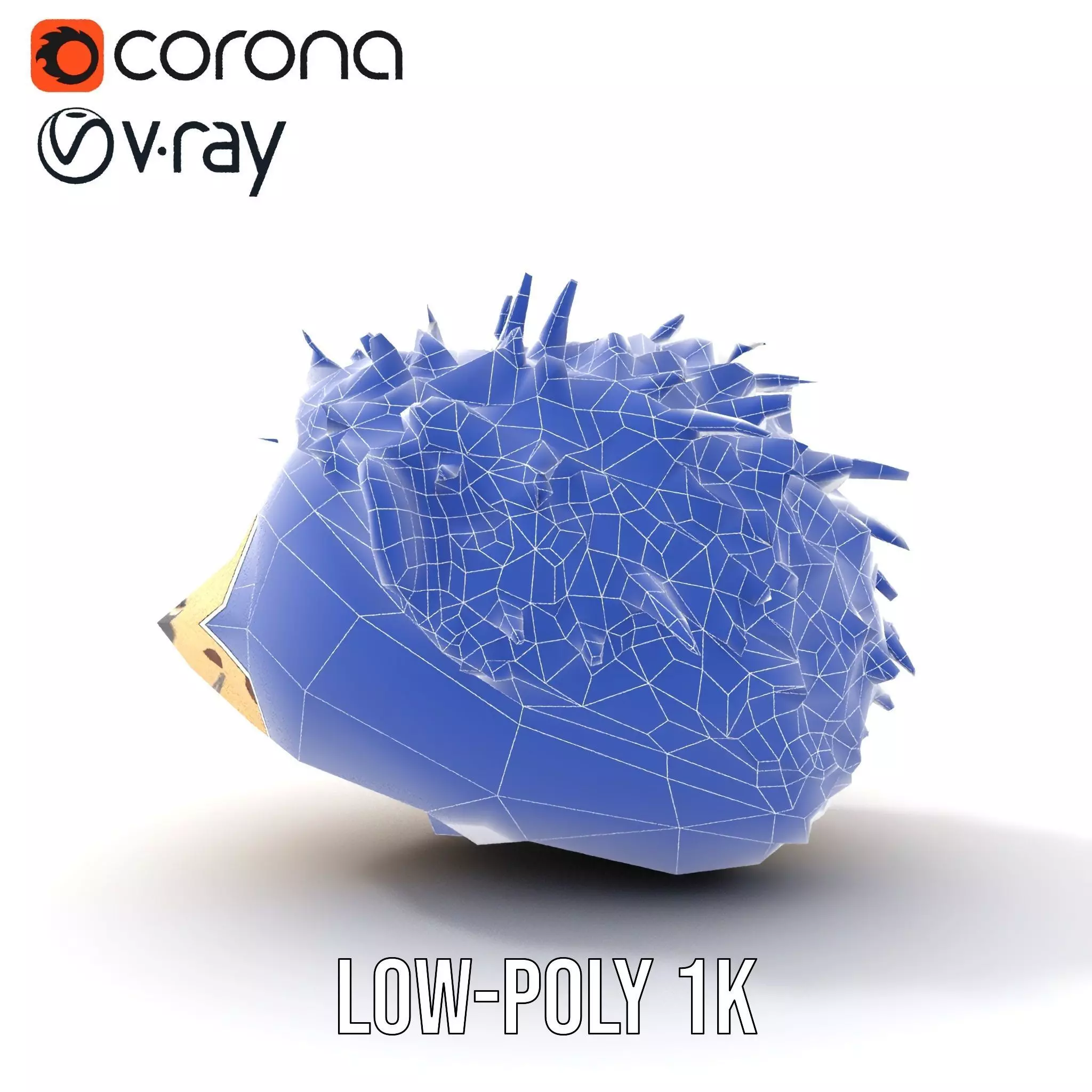 Cute Hedgehog Character model pack Low-poly 3D model_12