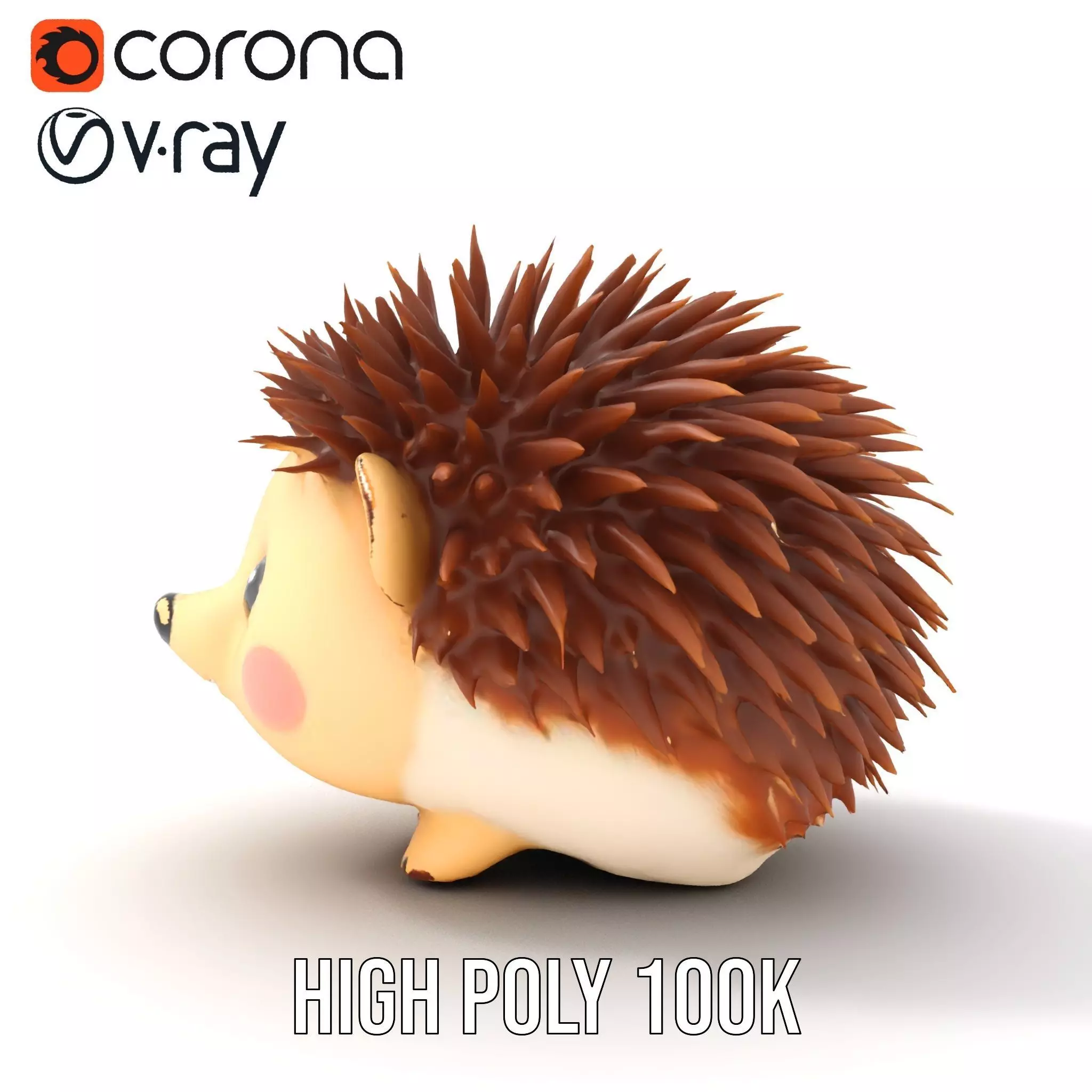 Cute Hedgehog Character model pack Low-poly 3D model_13