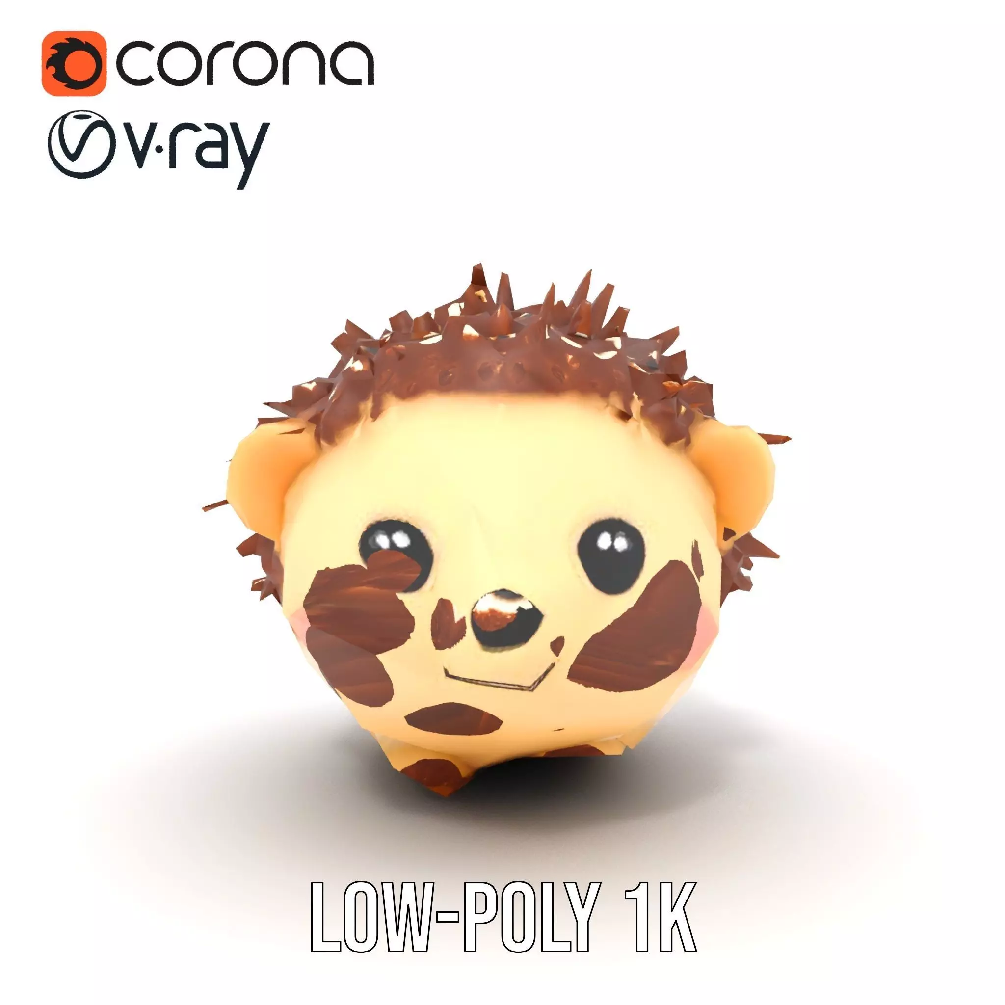 Cute Hedgehog Character model pack Low-poly 3D model_9