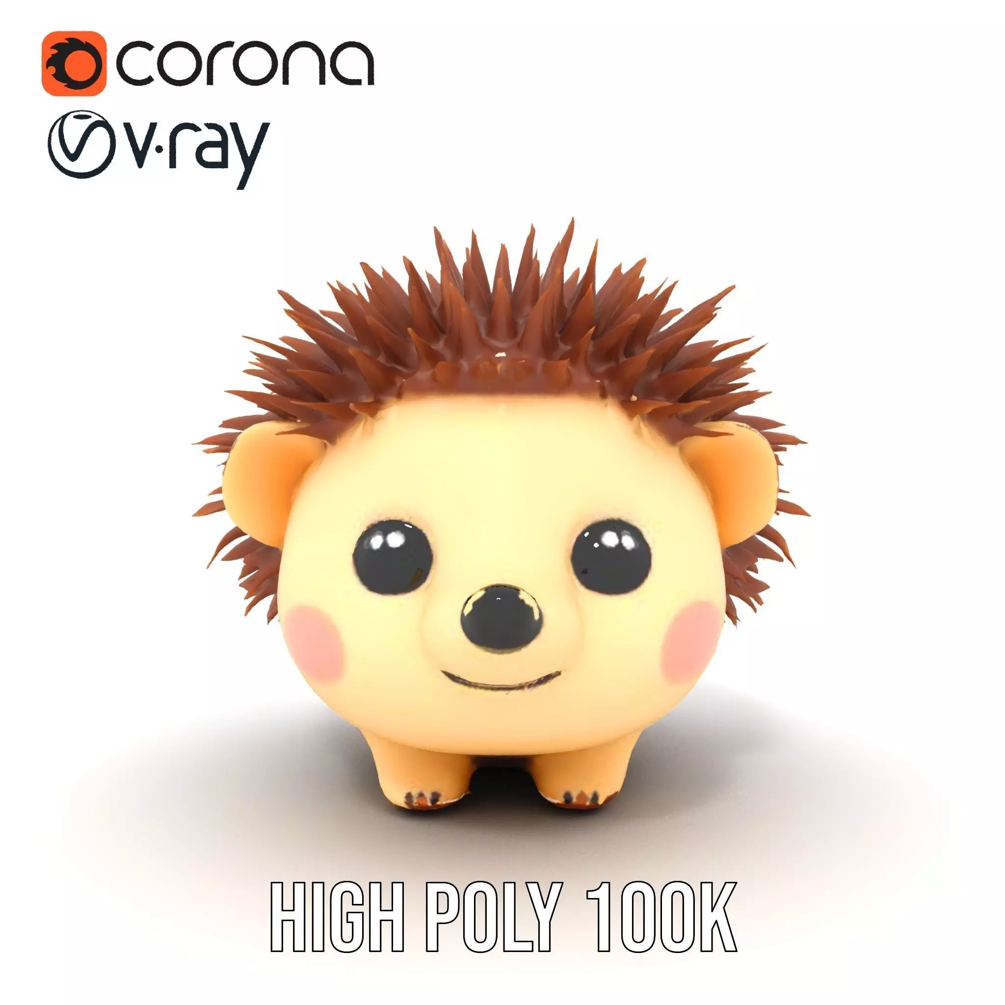 Cute Hedgehog Character model pack Low-poly 3D model_27