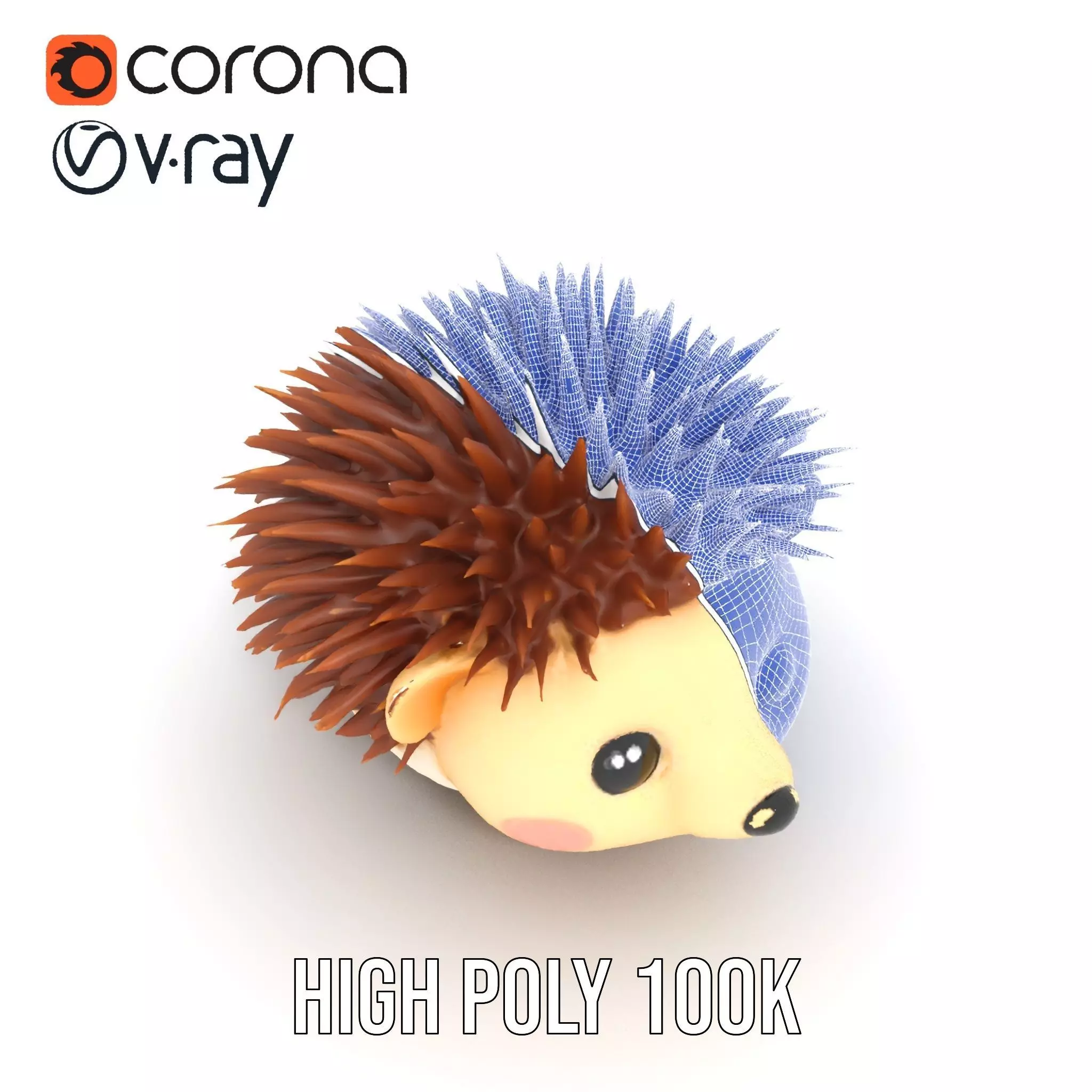 Cute Hedgehog Character model pack Low-poly 3D model_33