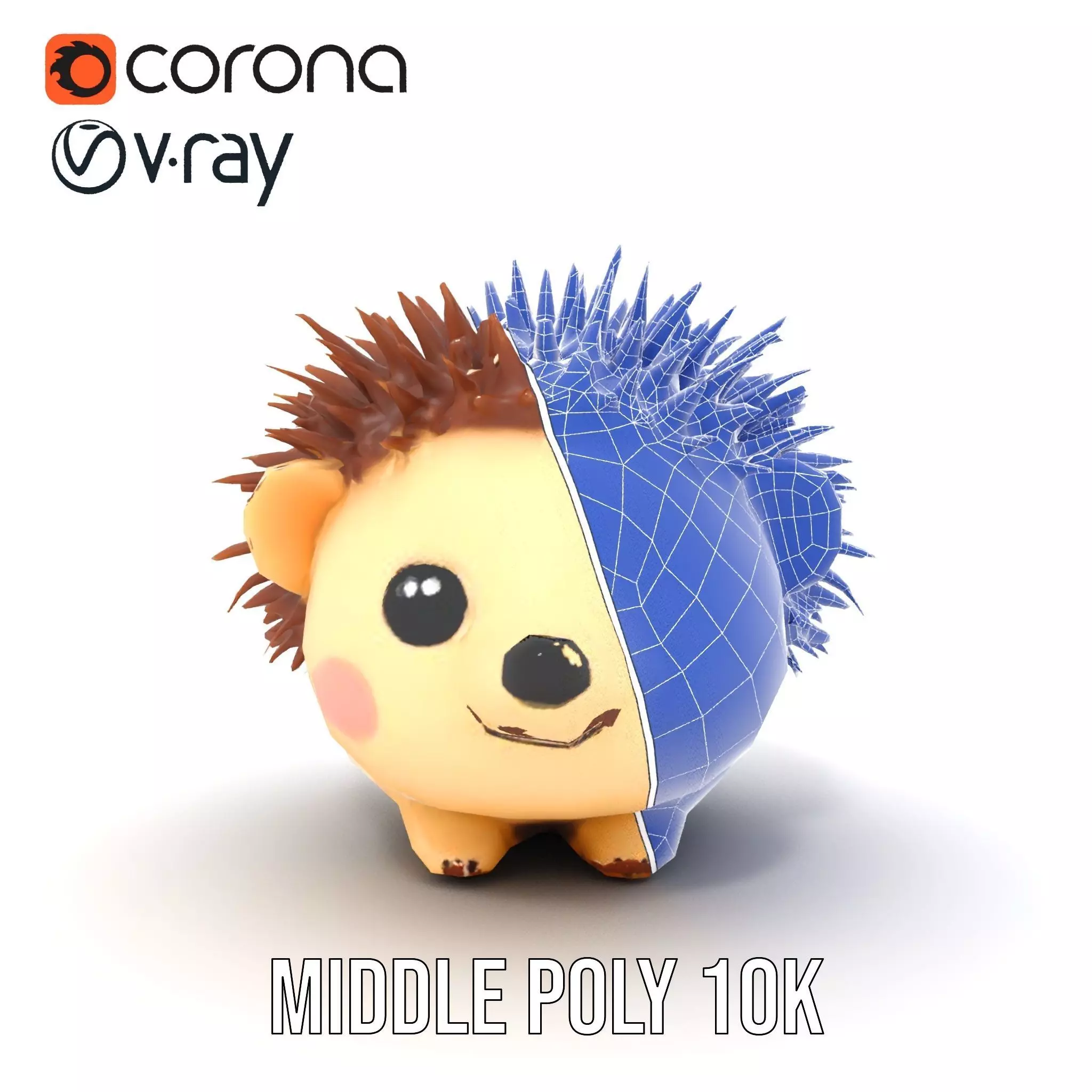 Cute Hedgehog Character model pack Low-poly 3D model_11
