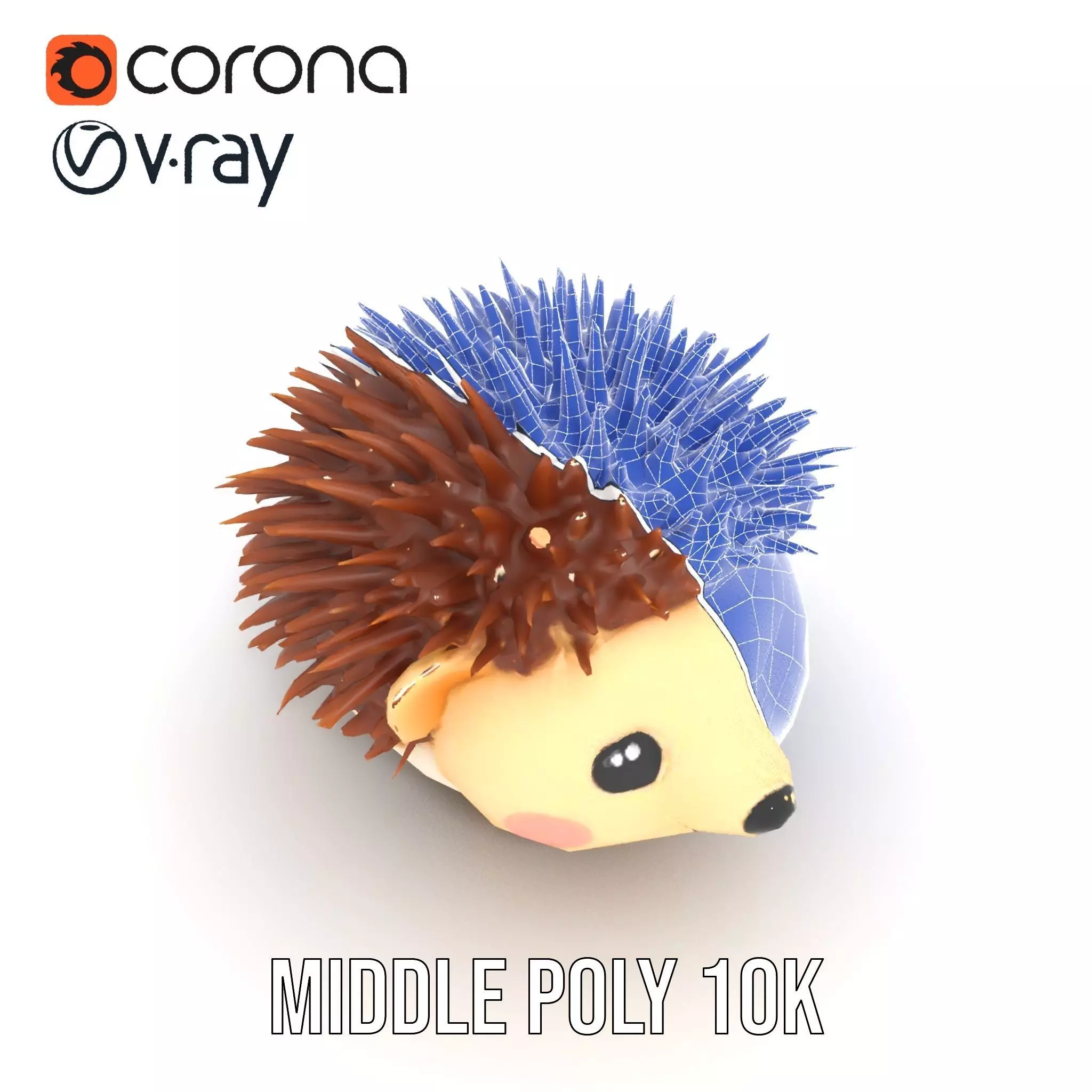 Cute Hedgehog Character model pack Low-poly 3D model_5