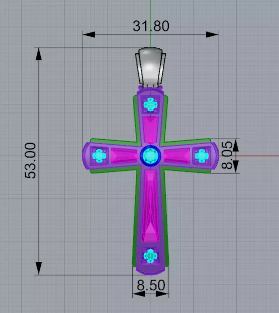 Apostolic Cross 3D print model_9