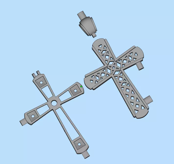 Apostolic Cross 3D print model_6