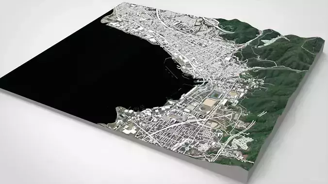 Cityscape Otsu Japan 3D model 4