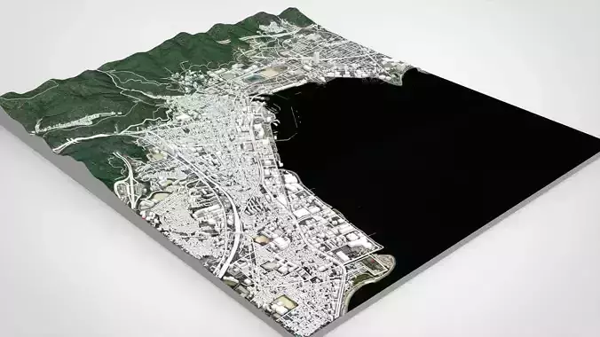 Cityscape Otsu Japan 3D model 6