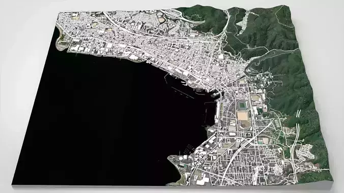 Cityscape Otsu Japan 3D model 2