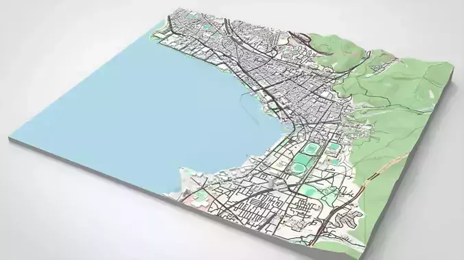 Cityscape Otsu Japan 3D model 3