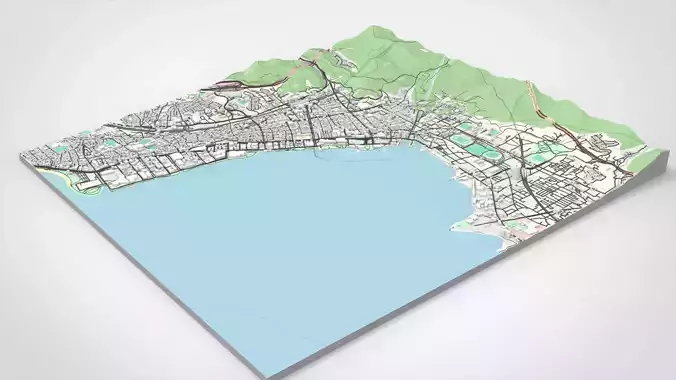 Cityscape Otsu Japan 3D model 5