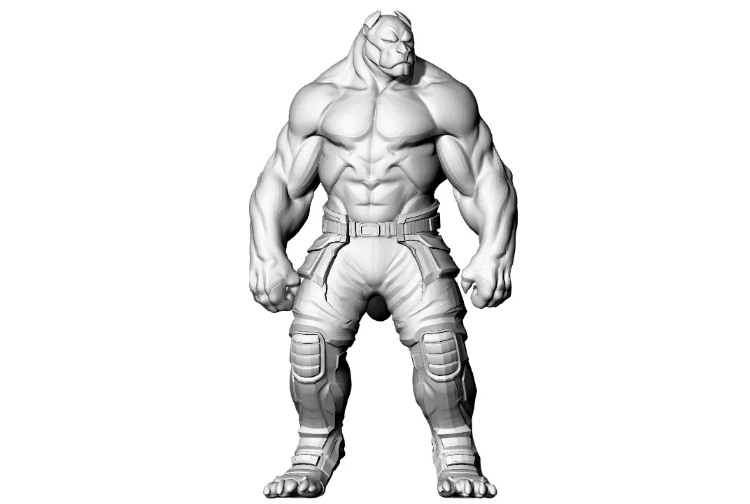 Skulptur Hund Abu Kalb 3D print model_1