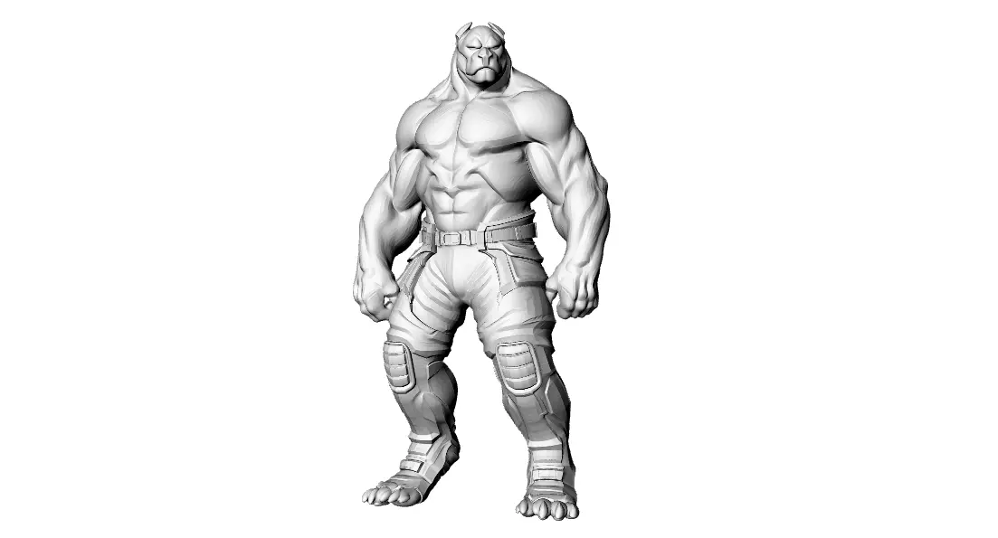 Skulptur Hund Abu Kalb 3D print model_0