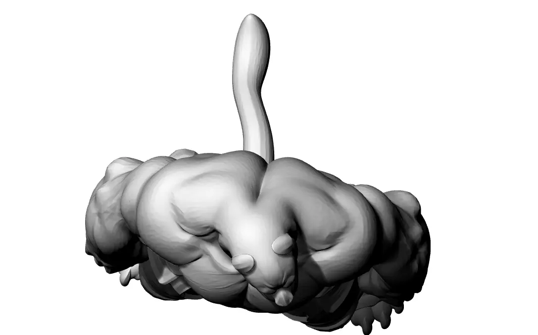 Skulptur Hund Abu Kalb 3D print model_4