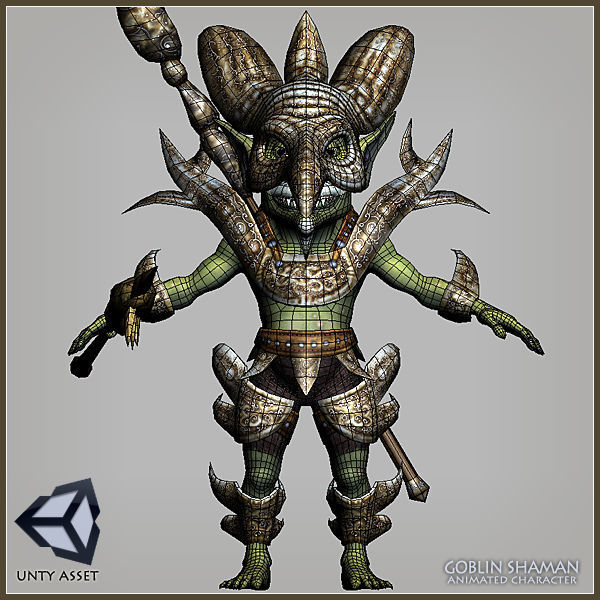 Goblin Shaman Low-poly 3D model_10