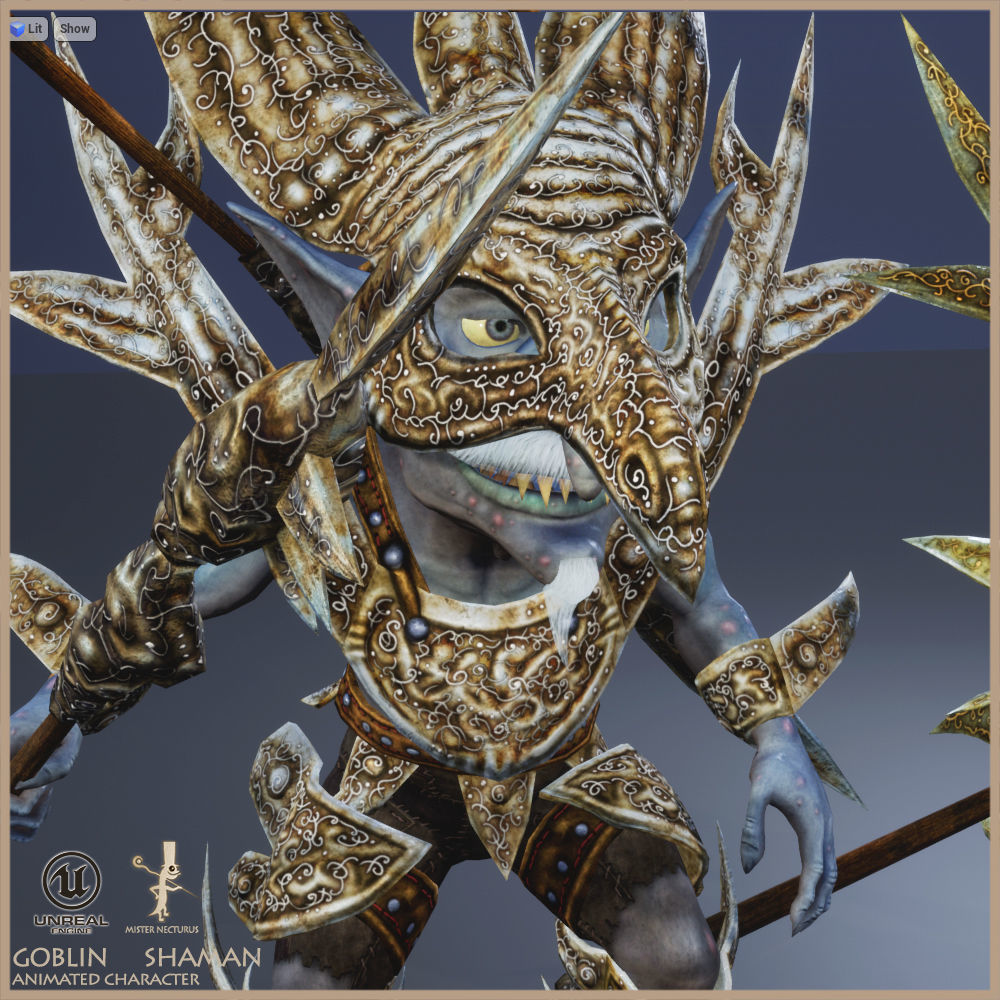 Goblin Shaman Low-poly 3D model_13