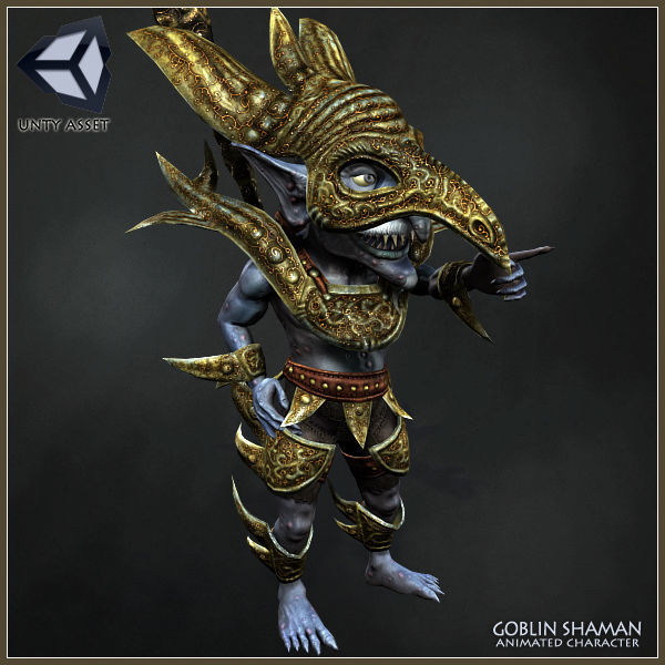 Goblin Shaman Low-poly 3D model_9