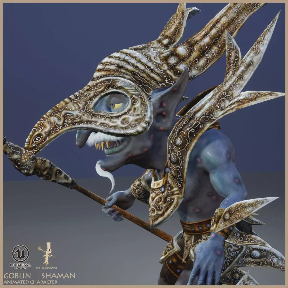 Goblin Shaman Low-poly 3D model_0