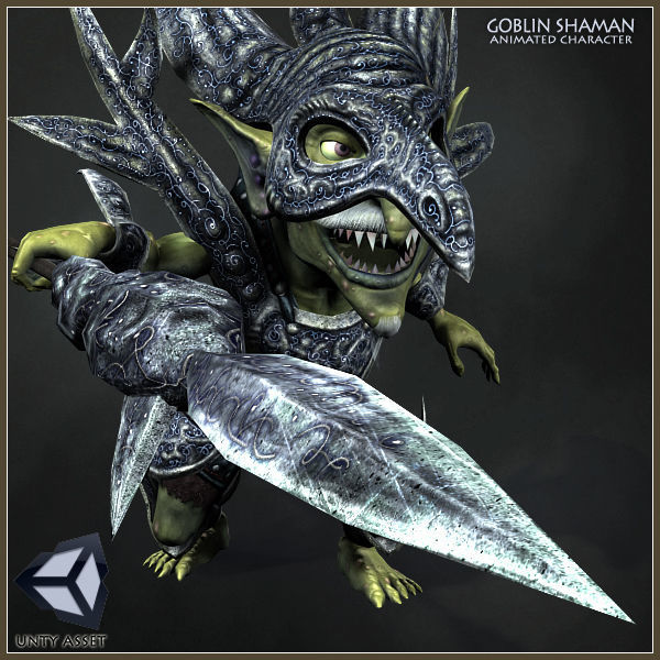 Goblin Shaman Low-poly 3D model_4