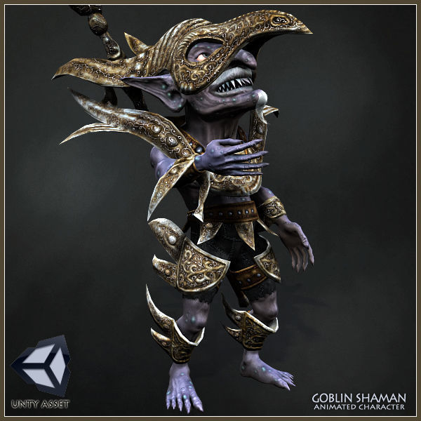 Goblin Shaman Low-poly 3D model_5