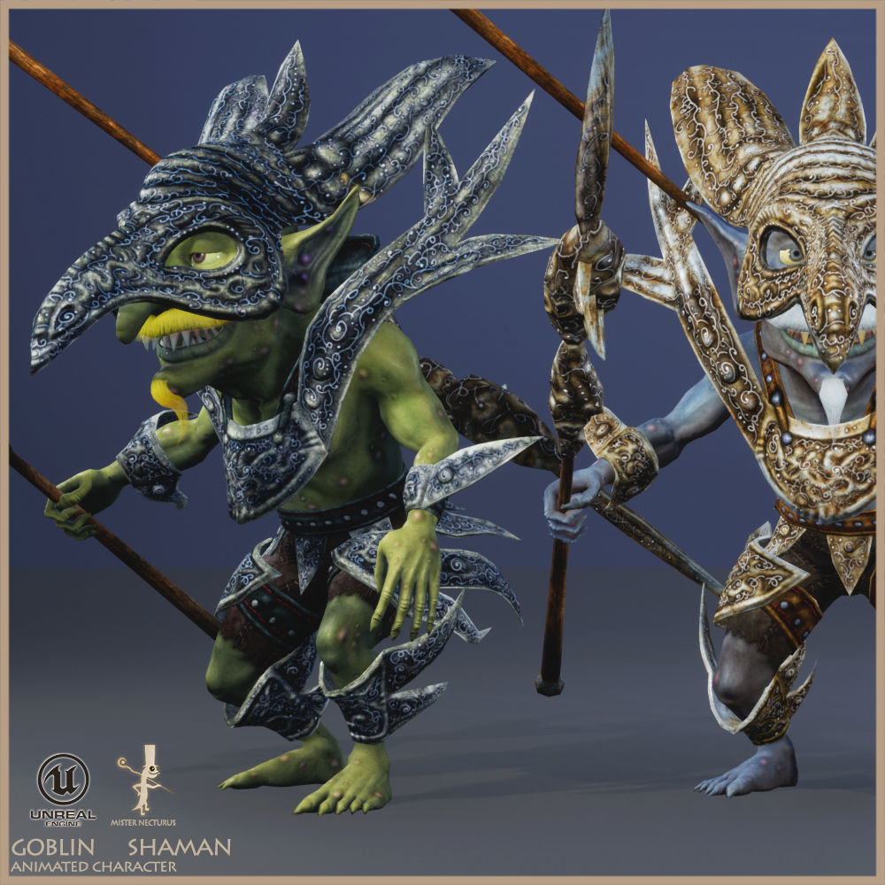 Goblin Shaman Low-poly 3D model_11