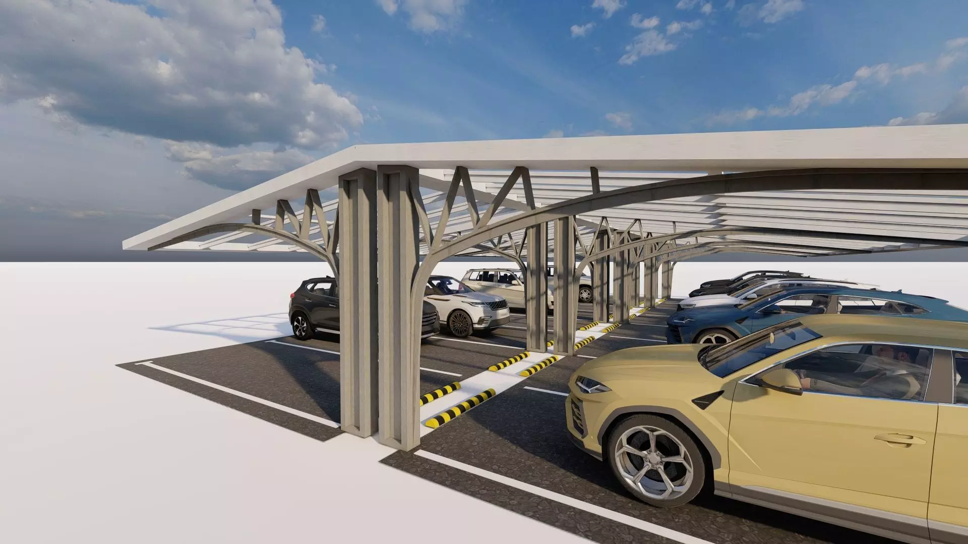 Parking-Parking Lot 3D model_4