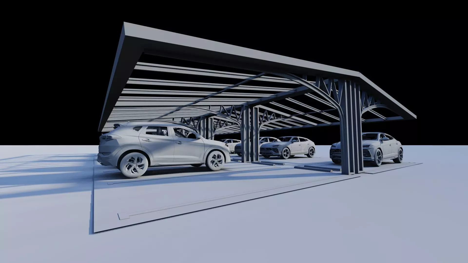 Parking-Parking Lot 3D model_16