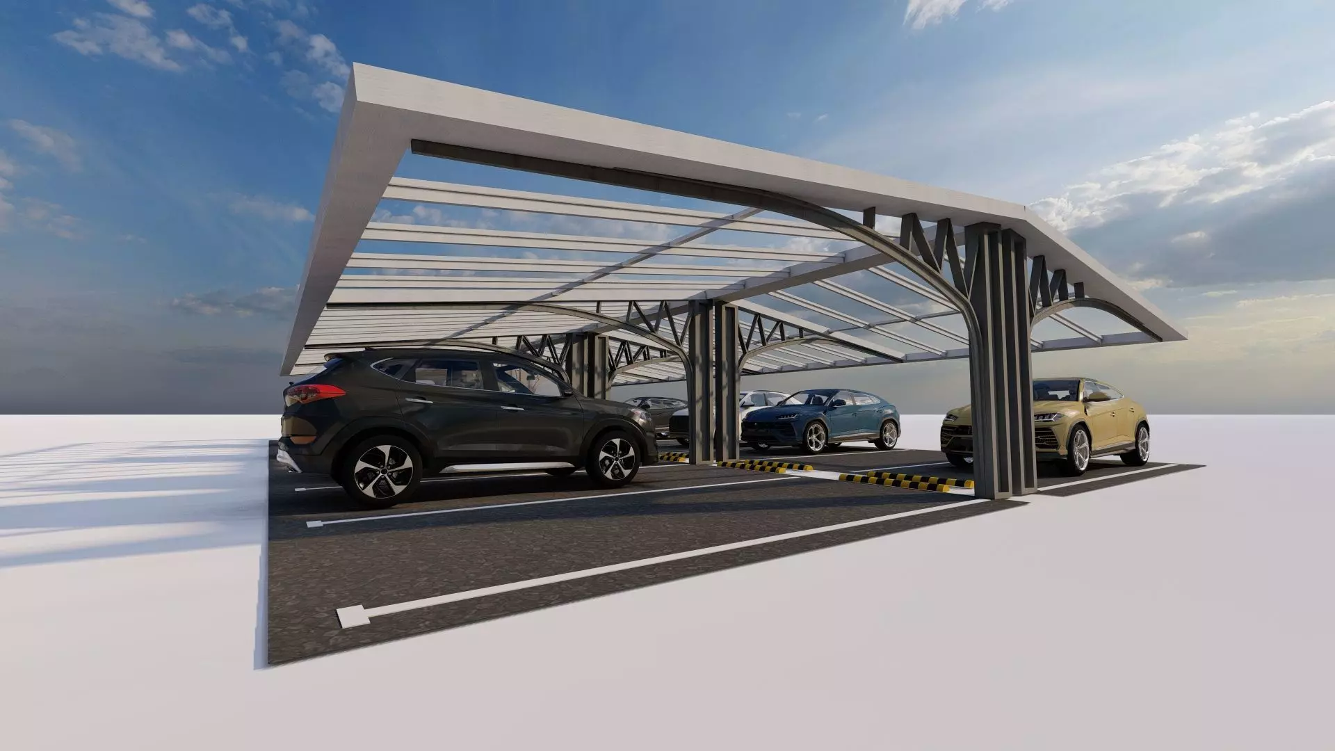 Parking-Parking Lot 3D model_3