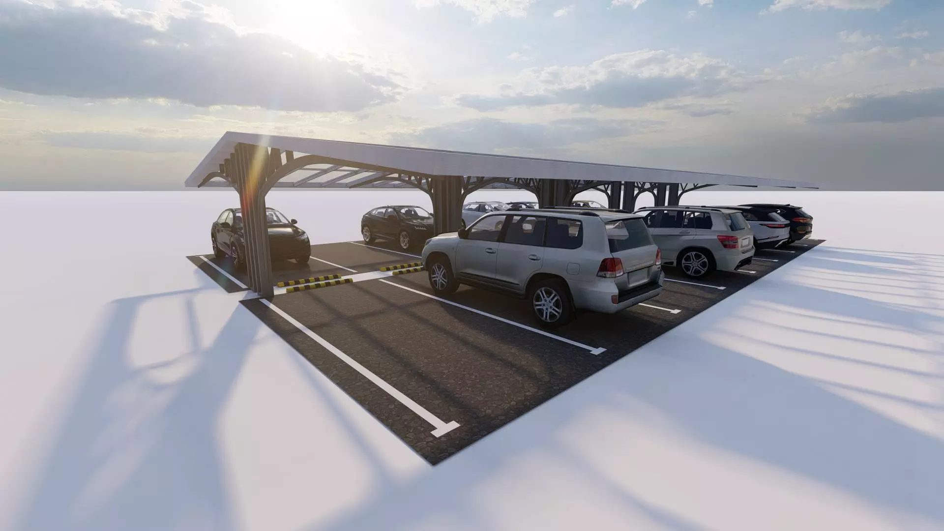 Parking-Parking Lot 3D model_9