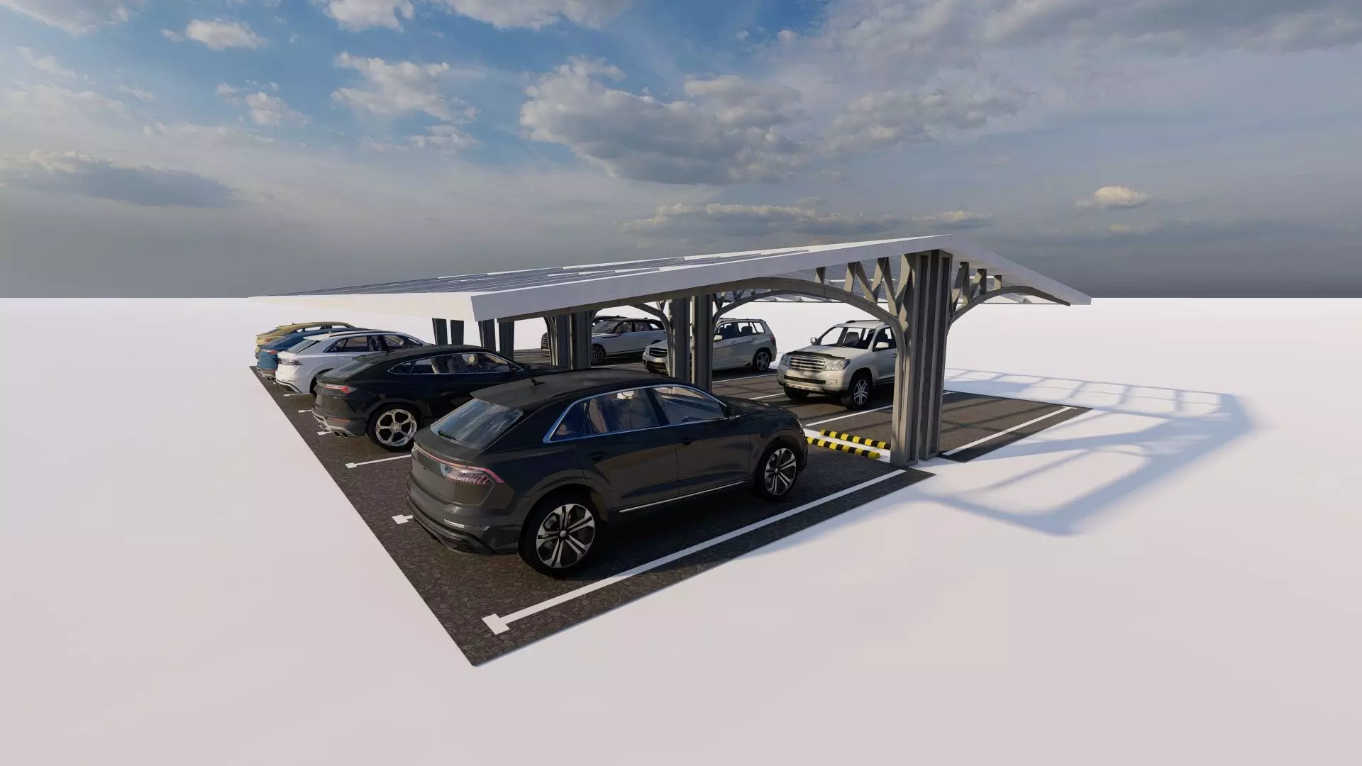 Parking-Parking Lot 3D model_7