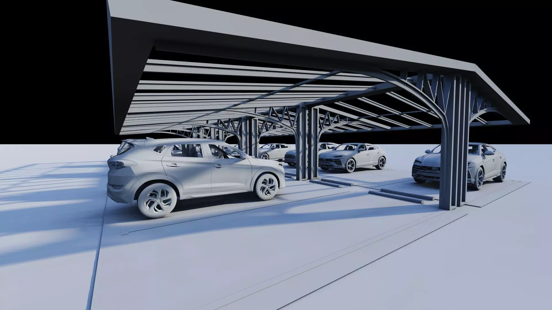 Parking-Parking Lot 3D model_18