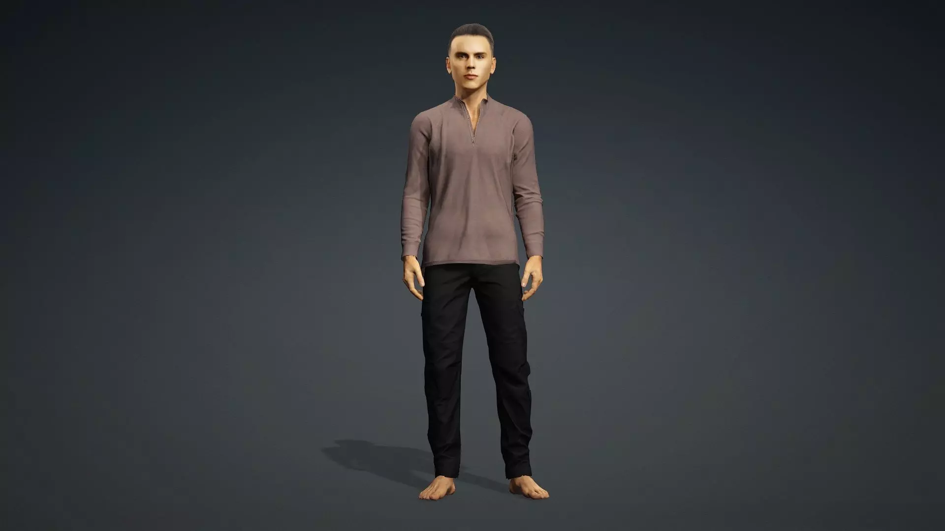 Realistic 3D Male Character 3D model_2