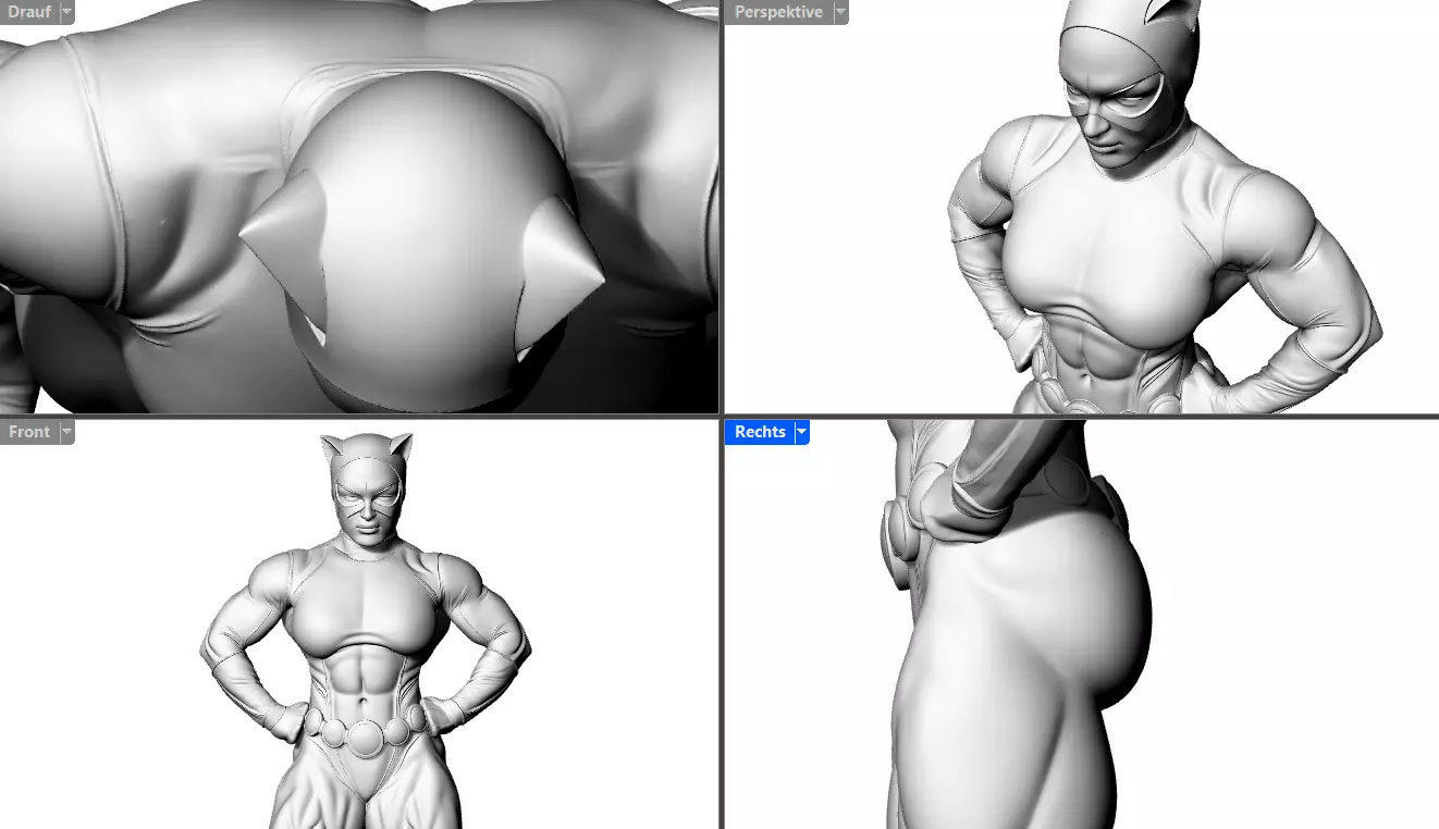 Cat Lady 3D print model_6