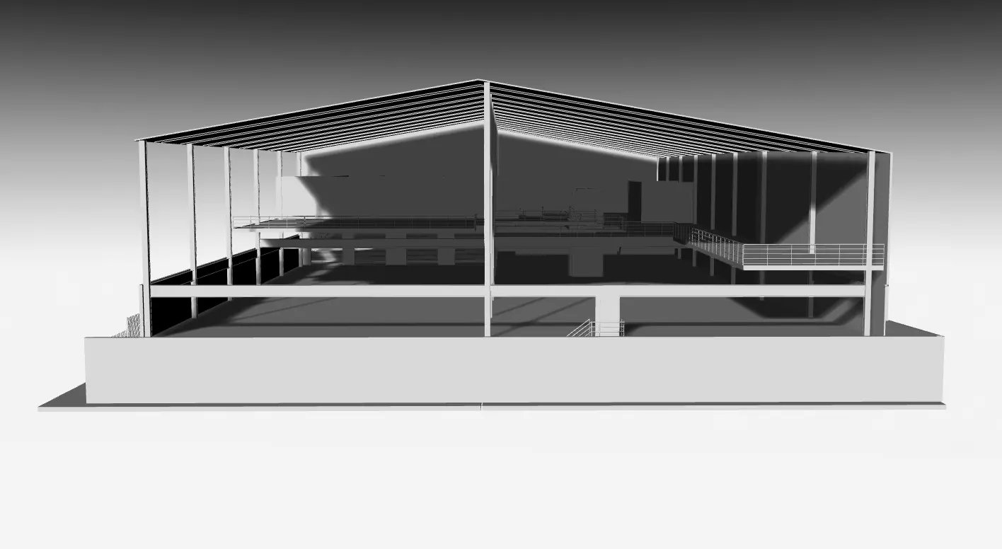 Realistic Industrial Warehouse Complex 3D model_5