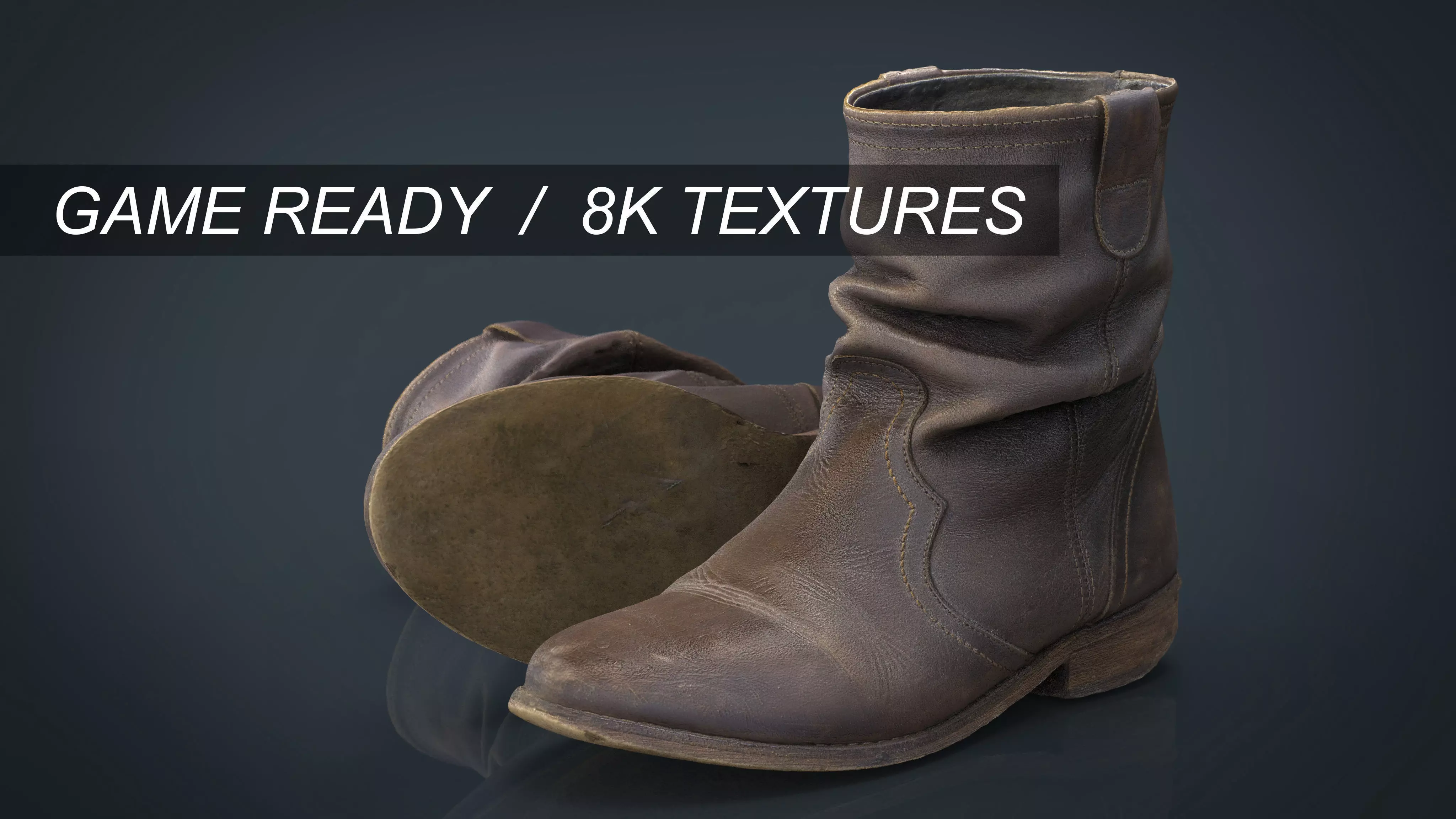 Womens Boots 2 Low-poly 3D model