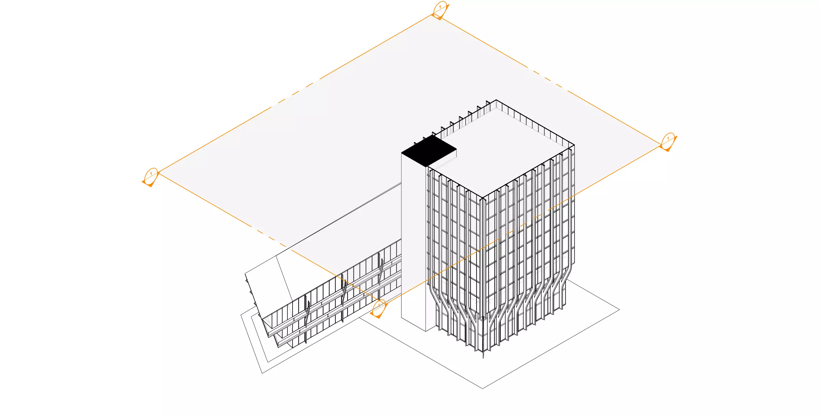 Modern Commercial Glass Building 3D Model Low-poly 3D model_6